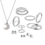 Silver Plated Crystal Jewelry Set M02040