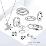 Silver Plated Crystal Jewelry Set M02040