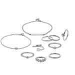 Silver Plated Crystal Jewelry Set M02042
