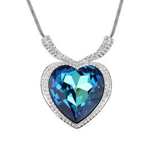 The Heart of Ocean Crystal Blue Necklace M00517
