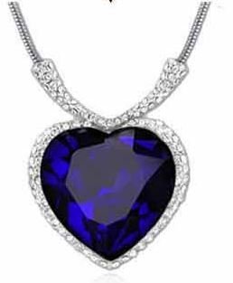 The Heart of Ocean Crystal Titanic Blue Necklace M00514