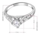 White Gold Plated Austrian Crystals Ring M00861