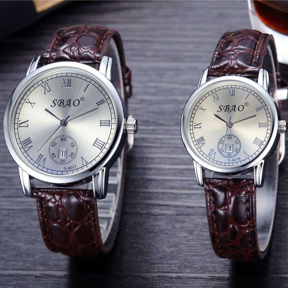 SBAO Original Couple Leather Brown Watch M01833