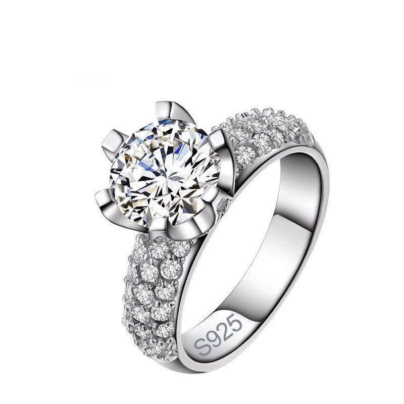 925 Sterling Silver Austrian Crystal Ring M01922