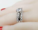 925 Sterling Silver Austrian Crystal Ring M01923
