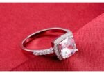Pure 925 Sterling Silver 4 Carat CZ Diamonds Wedding Never Fade Ring M01400