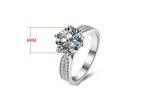 Pure 925 Sterling Silver 5 Carat CZ Diamonds Wedding Never Fade Ring M01397