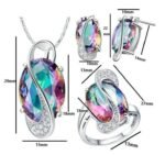 Pure 925 Sterling Silver Big CZ Diamond Wedding Bridal Jewelry Set M01129