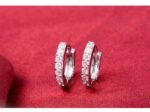 Pure 925 Sterling Silver CZ Diamonds Never Fade Earrings M01392