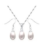 Pure 925 Sterling Silver Freashwater Pearl Jewellery Set M01435