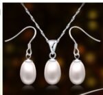 Pure 925 Sterling Silver Freashwater Pearl Jewellery Set M01435