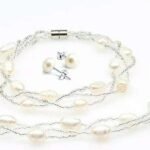 Pure 925 Sterling Silver Freashwater Pearl Jewellery Set of 3 M01437