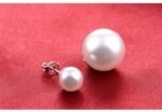Pure 925 Sterling Silver Fresh Double Pearls Wedding Never Fade Jewelry Set M01396