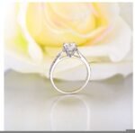 Pure 925 Sterling Silver Wedding Crystal Never Fade Ring M01369