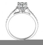 Pure 925 Sterling Silver Wedding Crystal Never Fade Ring M01369