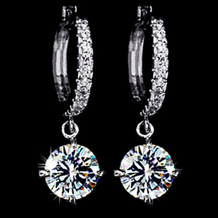 Pure 925 Sterling Silver Zirconia Luxury Earrings M01436