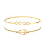 18K Gold Plated Crystal Bracelets Set M02294