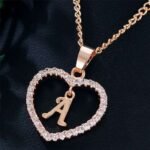 18K Gold Plated Crystal Letter Necklace M02284
