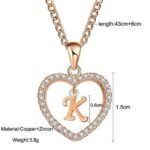 18K Gold Plated Crystal Letter Necklace M02284
