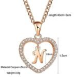 18K Gold Plated Crystal Letter Necklace M02284
