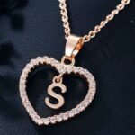 18K Gold Plated Crystal Letter Necklace M02284