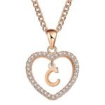 18K Gold Plated Crystal Letter Necklace M02284