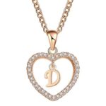 18K Gold Plated Crystal Letter Necklace M02284