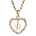 18K Gold Plated Crystal Letter Necklace M02284