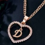 18K Gold Plated Crystal Letter Necklace M02284