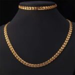 18K Real Gold Plated Environmental Friendly Copper Alloy Jewelry Set M02327