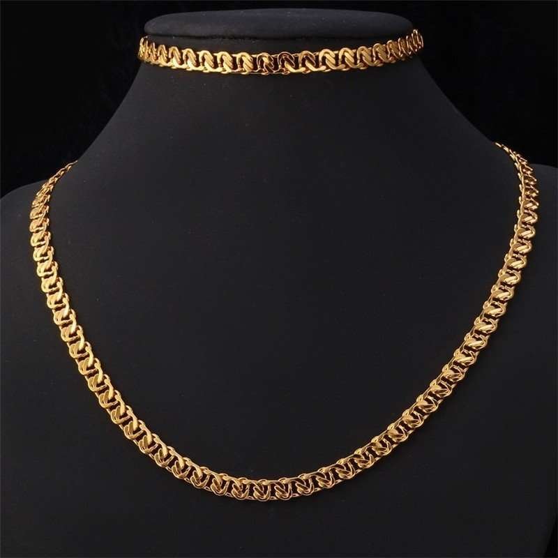 18K Real Gold Plated Environmental Friendly Copper Alloy Jewelry Set M02327