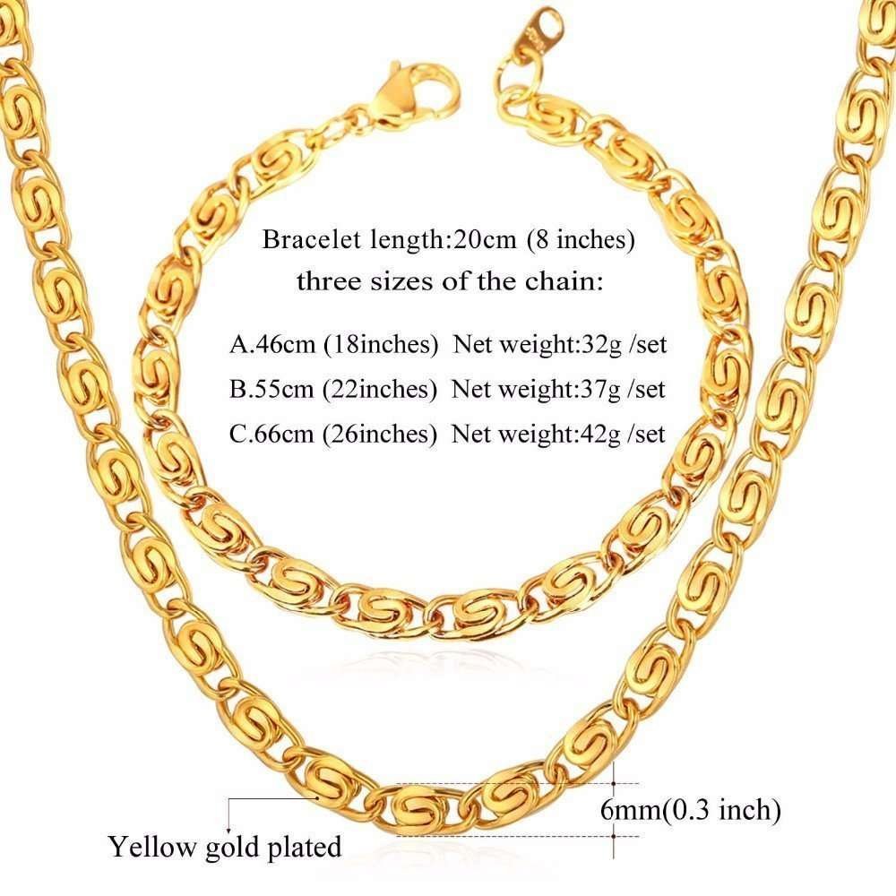 18K Real Gold Plated Environmental Friendly Copper Alloy Jewelry Set M02328