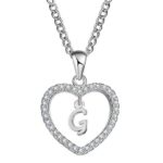 925 Silver Plated Crystal Letter Necklace M02285