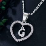 925 Silver Plated Crystal Letter Necklace M02285