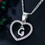 925 Silver Plated Crystal Letter Necklace M02285