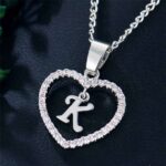 925 Silver Plated Crystal Letter Necklace M02285