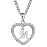 925 Silver Plated Crystal Letter Necklace M02285