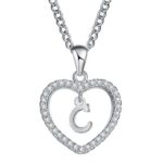 925 Silver Plated Crystal Letter Necklace M02285