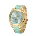 Geneva Stainless Steel Original Geneva Light Green Watch M01823