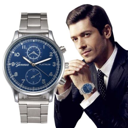 Geneva Stainless Steel Original Silver Watch M01846