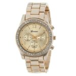 Geneva Stainless Steel Rhinestone Crystals Original Geneva Gold Watch M01831