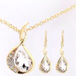 18K Gold Filled Clear Austrian Crystal Jewelry Set M01203