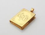 18K Gold Plated Allah Photo Locket Floating Necklace M01523