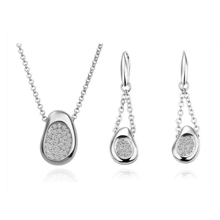 18K Gold Plated Austrian Crystal Classic Rhinestone Jewellery Set M00440 1 18K Gold Plated Austrian Crystal Classic Rhinestone Jewellery Set M00440