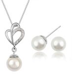 18K Gold Plated Austrian Crystal Heart Silver Jewelry Set M00434