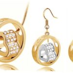 18K Gold Plated Austrian Crystal Jewelry Set M02189