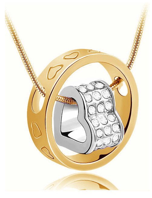 18K Gold Plated Austrian Crystal Necklace M00938