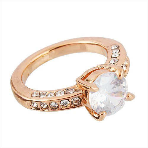 18K Gold Plated Austrian Crystal Ring M00818 1 18K Gold Plated Austrian Crystal Ring M00818
