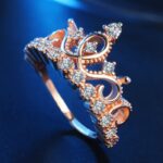 18K Gold Plated Austrian Crystal Ring M01755