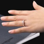 18K Gold Plated Austrian Crystal Wedding Ring M00858